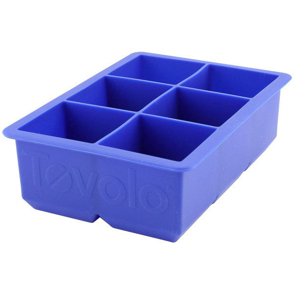 Cocktail Cubes - Extra Large Silicone Ice Cube Trays - 2.5 Inches - Light  Blue (2 Trays)
