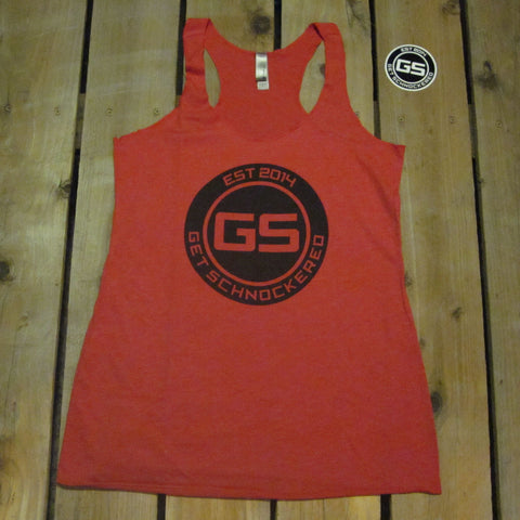 CLASSIC BLACK ON RED - WOMEN'S  RACERBACK TANK TOP