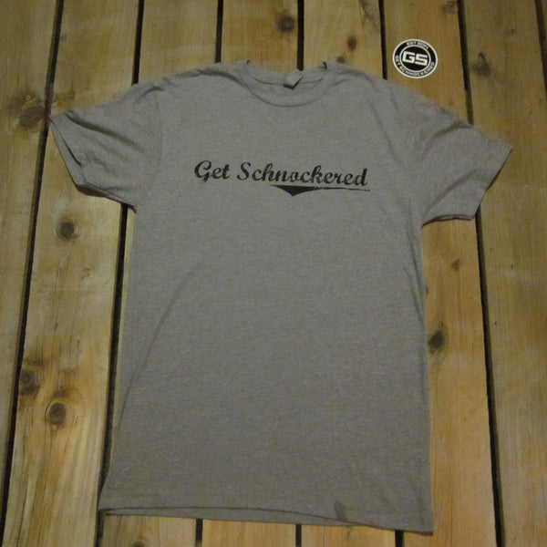 BLACK SCRIPT ON GREY - MEN'S T-SHIRT