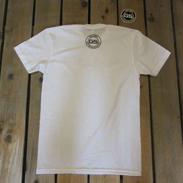 BLACK SCRIPT ON WHITE - MEN'S T-SHIRT