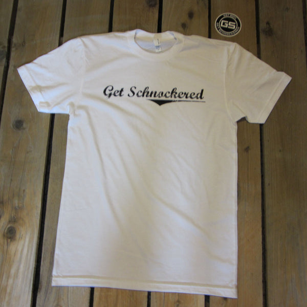 BLACK SCRIPT ON WHITE - MEN'S T-SHIRT