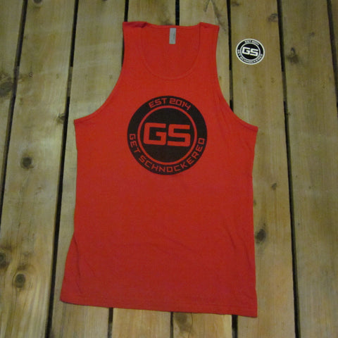 CLASSIC BLACK ON RED - MEN'S TANK TOP