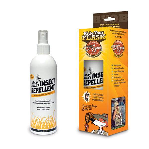 Hidden Bug Spray Alcohol Flask, 12 oz