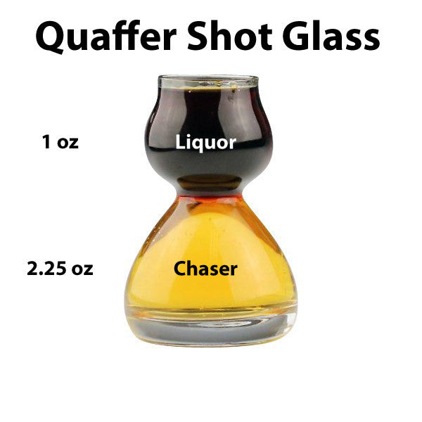 Quik Shot - 16 Ounce Plastic Flask with a Built-in 1 Ounce Shot Glass  Chamber