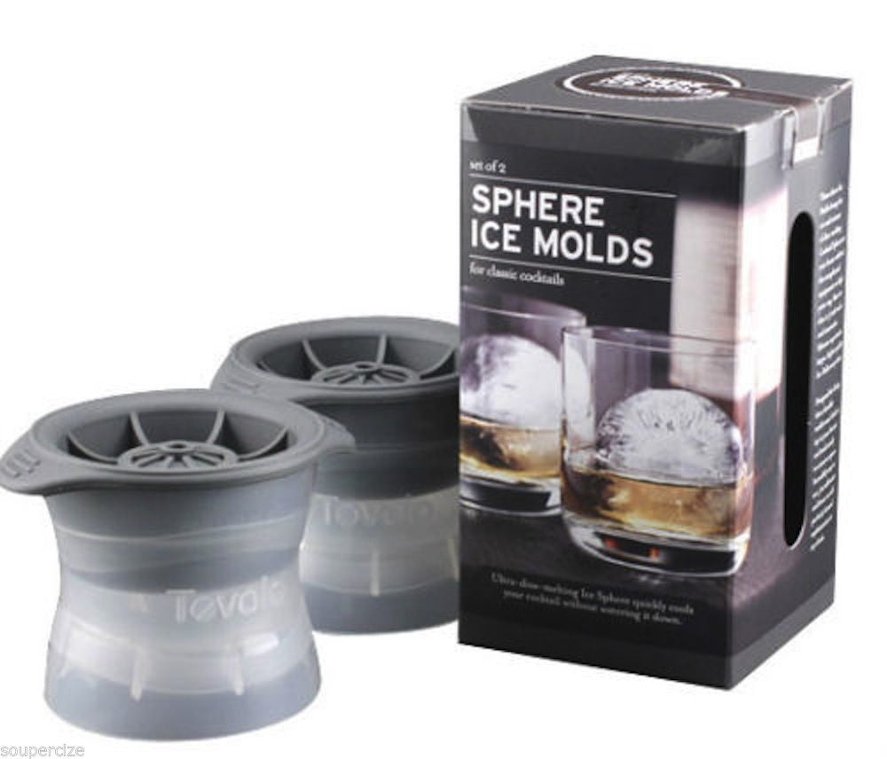 Tovolo King Cube Ice Tray (Stratus Blue) - Large, & Reusable Silicone Molds  for whiskey, Cocktails, Coffee, Bartender Accessories, & Smoothies /