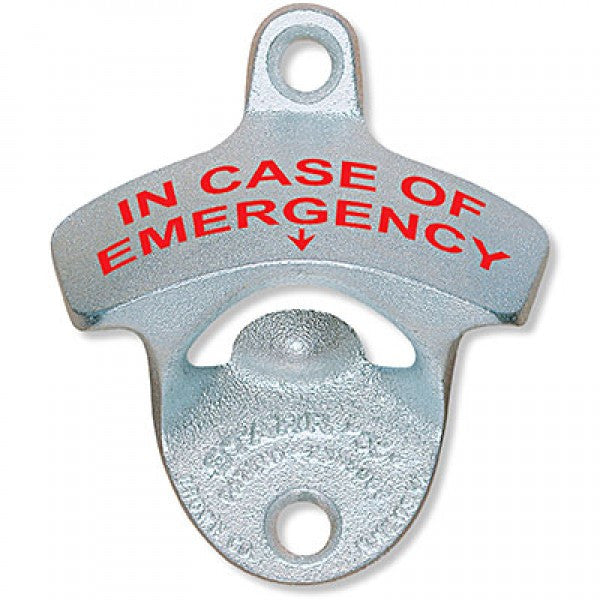 In Case of Emergency Wall Mounted Bottle Opener