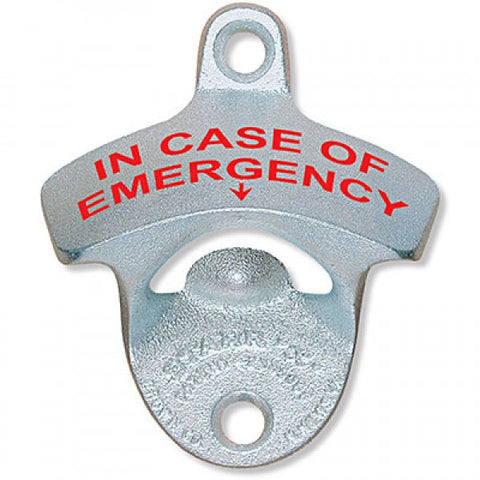In Case of Emergency Wall Mounted Bottle Opener